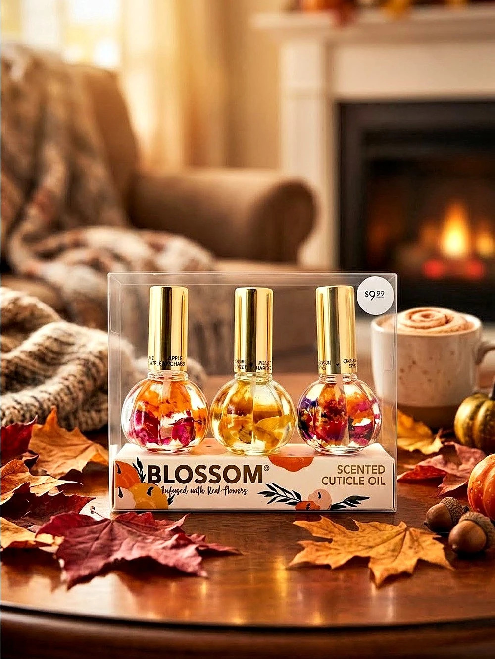 Blossom Scented Cuticle Oil 3-Piece Gift Set
